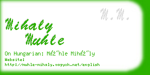 mihaly muhle business card